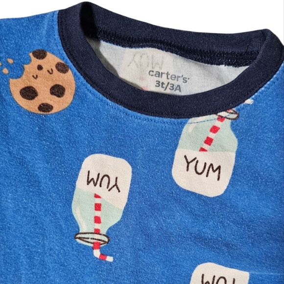 Carter's Milk & Cookies PJ set 3T - Picture 2 of 3